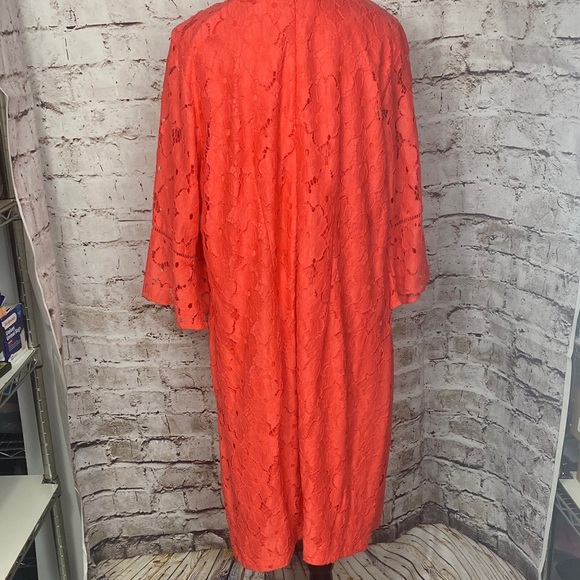 Jessica Howard Red/Orange Lace Shift Dress Women’s 14W - Picture 5 of 13